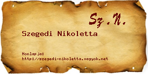 Szegedi Nikoletta névjegykártya