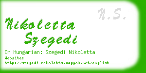 nikoletta szegedi business card